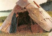 Eastman Johnson Ojibwe Wigwam at Grand Portage painting